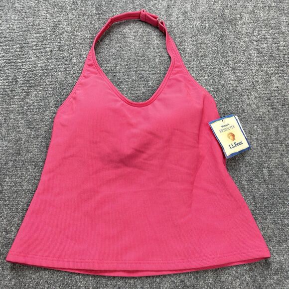 L.L. Bean Other - LL Bean Tankini Swimwear Top Womens 12 Halter Style Built In Bra Pink NEW W Tags